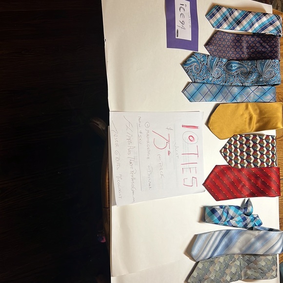 Ten Mens NeckTies a ten pack for $75.00 plus $8.50 shipping including Sean John - Picture 6 of 9